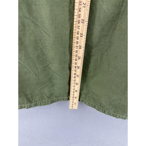 Vintage US Army Jungle Jacket Medium OG-107 Ripstop Vietnam 60s Slant Pockets - Picture 8 of 13